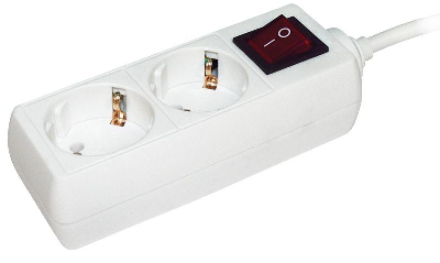 Удлинитель 2х3м с заземл. 16А IP20 У02К с выкл. 2P+PE ИЭК WYP10-16-02-03-ZK-N