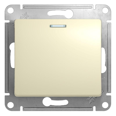 Механизм выключателя 1-кл. СП GLOSSA 10А IP20 10AX с подсветкой беж. SchE GSL000213