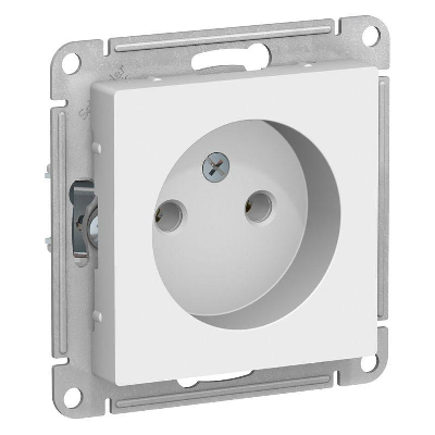 Механизм розетки 1-м СП ATLAS DESIGN без заземл. 16А бел. SchE ATN000141