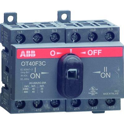Рубильник реверсивный OT40 F3C 40А (23А AC23) ABB 1SCA104913R1001