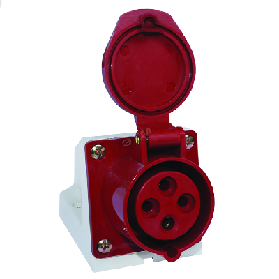 Розетка наруж. уст. 32А 380В 3P+РЕ IP44 (124) EKF ps-124-32-380