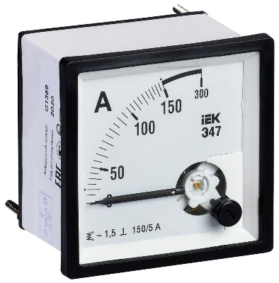 Амперметр Э47 72х72мм 150/5А кл. точн. 1.5 ИЭК IPA10-6-0150-E