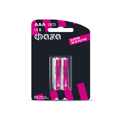 Элемент питания алкалиновый LR03 Super Alkaline BL-2 (уп.2шт) ФАZА 4897062858474