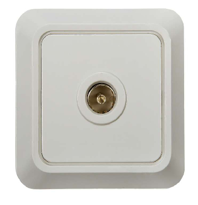 Розетка ТВ BOLLETO накл. 7027 бел. ASD / IN HOME 4680005959815