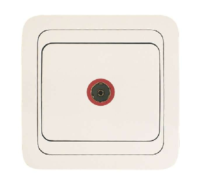 Розетка TV 1-м СП Mimoza 16А IP20 бел./бел. Makel 12007