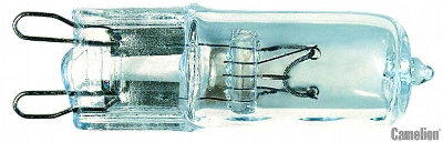 Лампа галогенная 40Вт капсула G9 2850К 240В мат. Camelion 5556