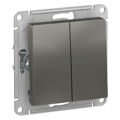Механизм выключателя 2-кл. ATLAS DESIGN (сх.5) 10АХ сталь SchE ATN000951