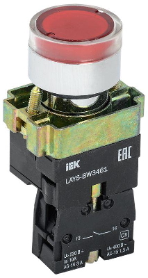 Кнопка LAY5-BW3461 с подсв. красн. 1з ИЭК BBT50-BW-K04
