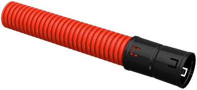 Труба гофрированная двустенная ПНД d50 с муфтой красн. (уп.50м) ИЭК CTG12-050-K04-050-R/CTG12-050-K04-050