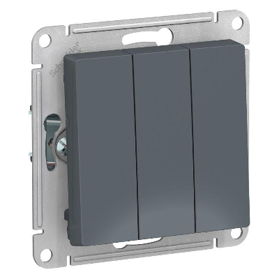 Механизм выключателя 3-кл. ATLAS DESIGN (сх.1+1+1) 10АХ грифель SchE ATN000731