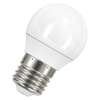 Лампа светодиодная LED STAR CLASSIC P 40 5W/830 5Вт шар 3000К тепл. бел. E27 470лм 220-240В матов. пласт. OSRAM 4052899971646