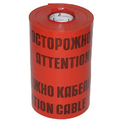 Лента сигнальная ЛСЭ-450мм "Осторожно кабель" красн. (рул.100м) Протэкт ЛСЭ-450/100 кр/ч