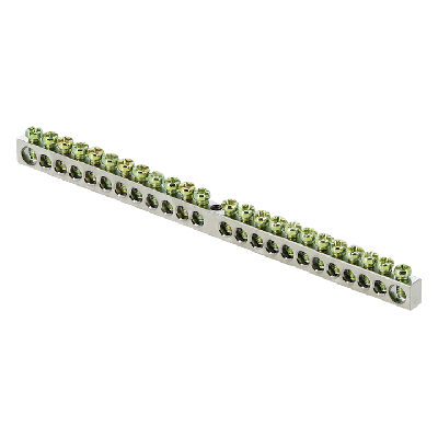 Шина PEN "ноль-земля" 6х9 24 отв. никель крепеж по центру PROxima EKF sn1-63-24