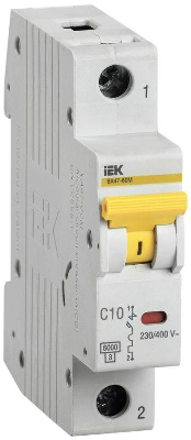 Выключатель автоматический модульный 1п C 10А 6кА ВА47-60M ИЭК MVA31-1-010-C