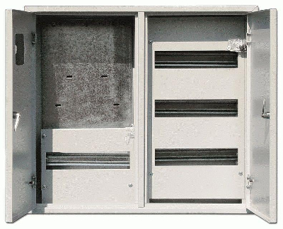 Корпус метал. учетный навес. 2-двер 520х585х160 3-фазн 48мод. SchE 30404DEK