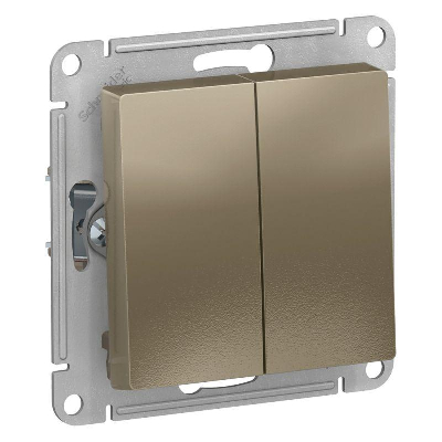 Механизм переключателя 2-кл. ATLAS DESIGN (сх.6) 10АХ шампань SchE ATN000565