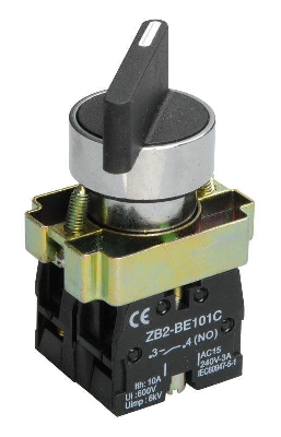 Переключатель LAY5-BJ25 на 2 полож. черн. I-O дл. ручка ИЭК BSW70-BJ-2-K02