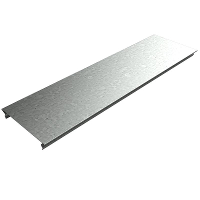 Крышка для лотка осн.400 L3000 сталь 0.7мм KL400х3000 оцинк. КМ LO0551