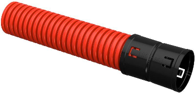 Труба гофрированная двустенная ПНД d63 с муфтой красн. (уп.50м) ИЭК CTG12-063-K04-050-R