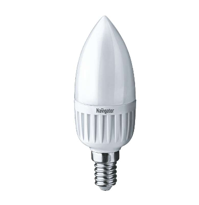 Лампа светодиодная 94 482 NLL-P-C37-5-230-4K-E14-FR 5Вт свеча 4000К бел. E14 370лм 220-240В Navigator 94482