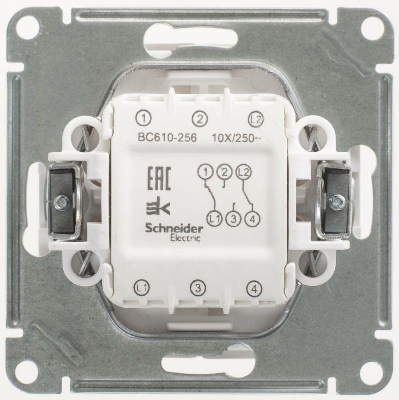 Механизм переключателя 2-кл. W59 10АХ бел. SchE VS610-256-1-86